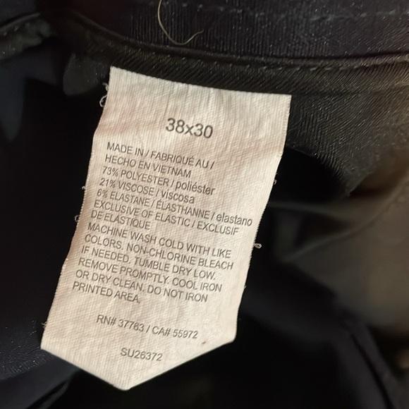 Black men’s Savane dress pants size 38/30 - Picture 5 of 6